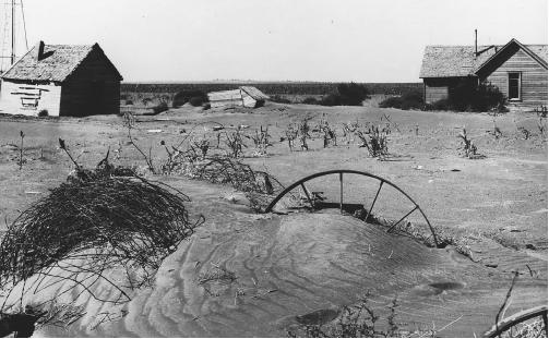 The effects of the Oklahoma dust bowl. (Corbis-Bettmann. Reproduced by permission.)
