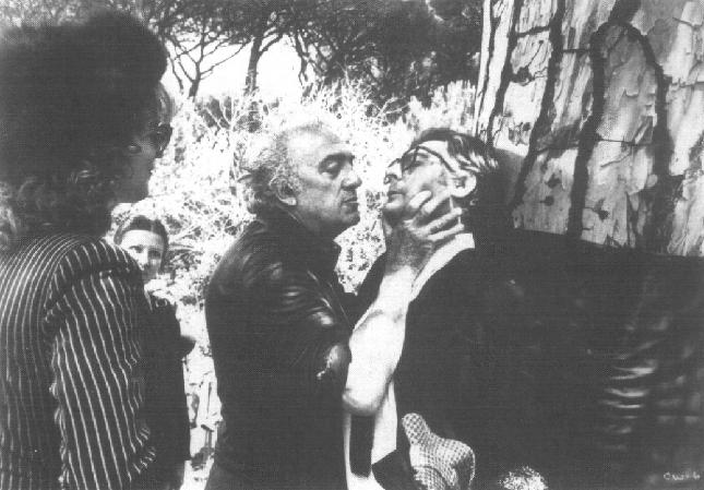 Fellini directing Marcello Mastroianni in City of Women.