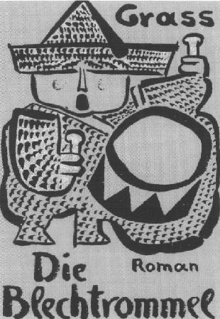 Dust jacket designed by Grass for the 1959 German edition of The Tin Drum.