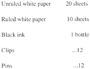 Inventory of the Stationery Items