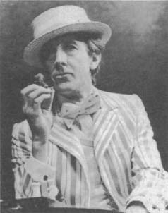 John Wood as Henry Carr in the 1974 Royal Shakespeare Company production of Travesties at the Aldwych Theatre in London.