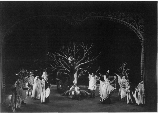 The Herne the Hunter scene (Act V, scene v) from Byam Shaw's production of The Merry Wives of Windsor.