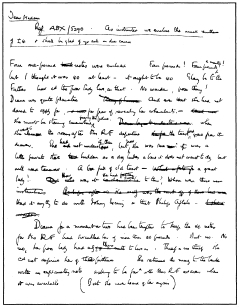 A page of manuscript for The Field of Mustard.